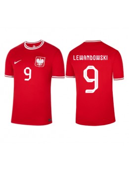 Polen Robert Lewandowski #9 Auswärtstrikot WM 2022 Kurzarm